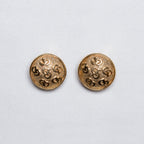 Vintage Gold CD Clip-on Earrings
