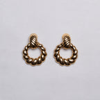 Vintage Gold Twisted Clip-on Earrings