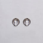 Vintage Silver CD Clip-on Earrings