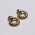 Vintage Gold Twisted Clip-on Earrings