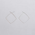 Silver Square Earrings