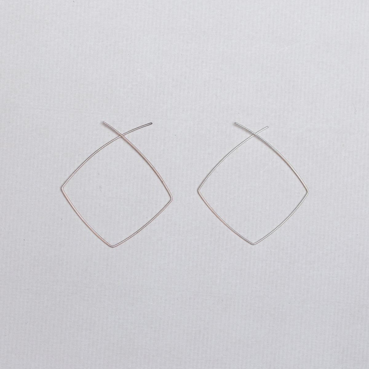 Silver Square Earrings