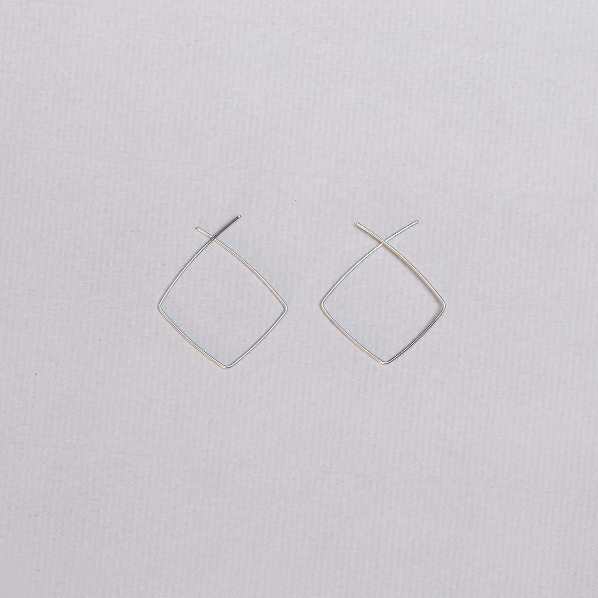 Silver Square Earrings