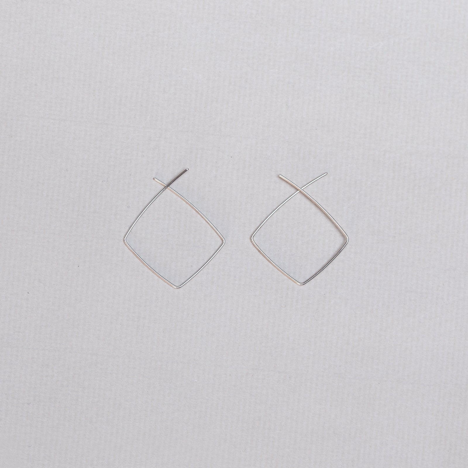 Silver Square Earrings