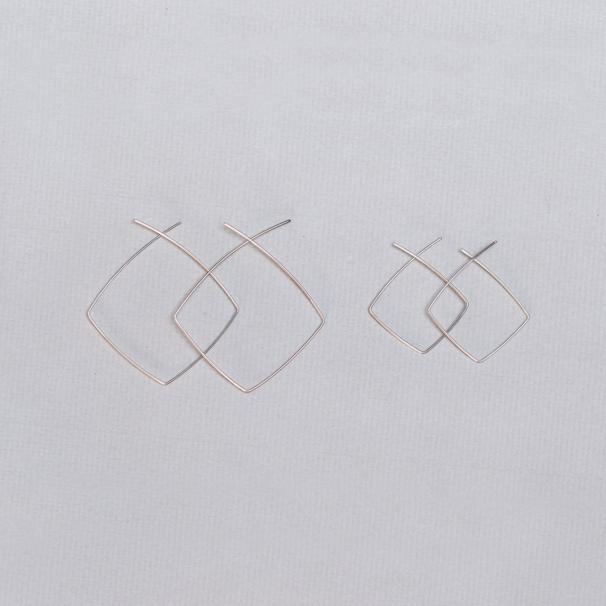 Silver Square Earrings