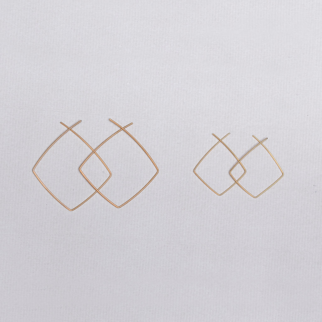 Gold Filled Square Earrings