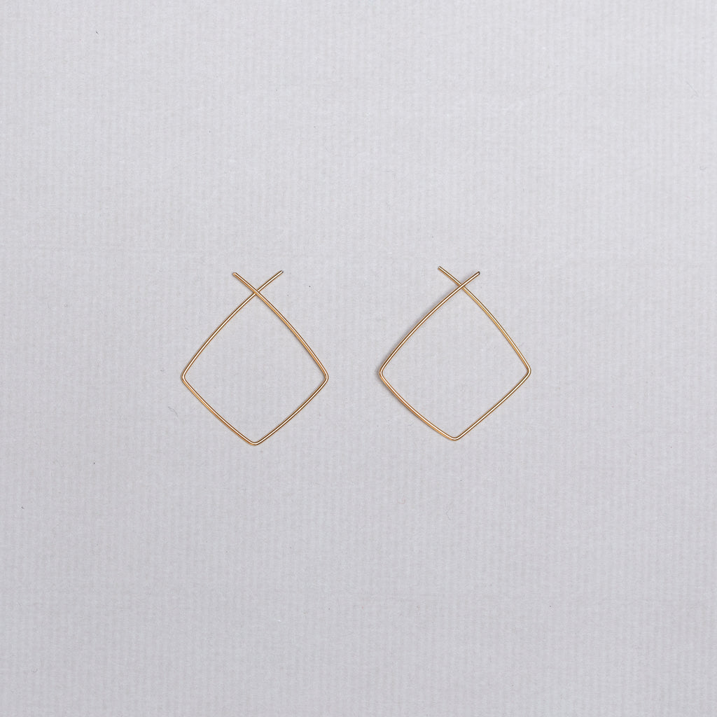 Gold Filled Square Earrings