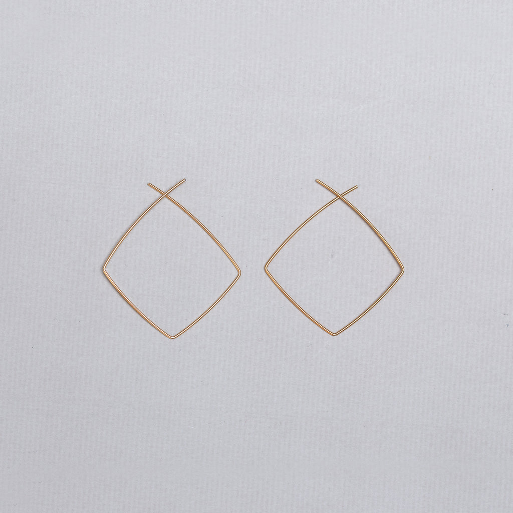 Gold Filled Square Earrings