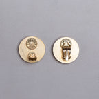 Vintage Hermes Sellier Leather Clip-on Earrings