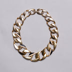 Vintage Gold Chain Necklace with Rhinestones