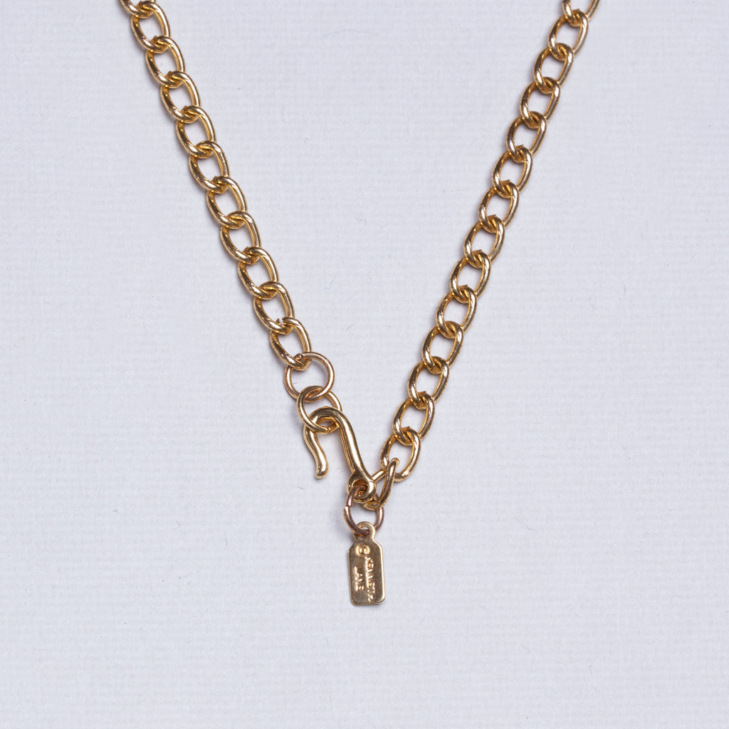 Vintage Black Onyx Pendant Necklace