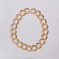 Vintage Textured Gold Chain Necklace