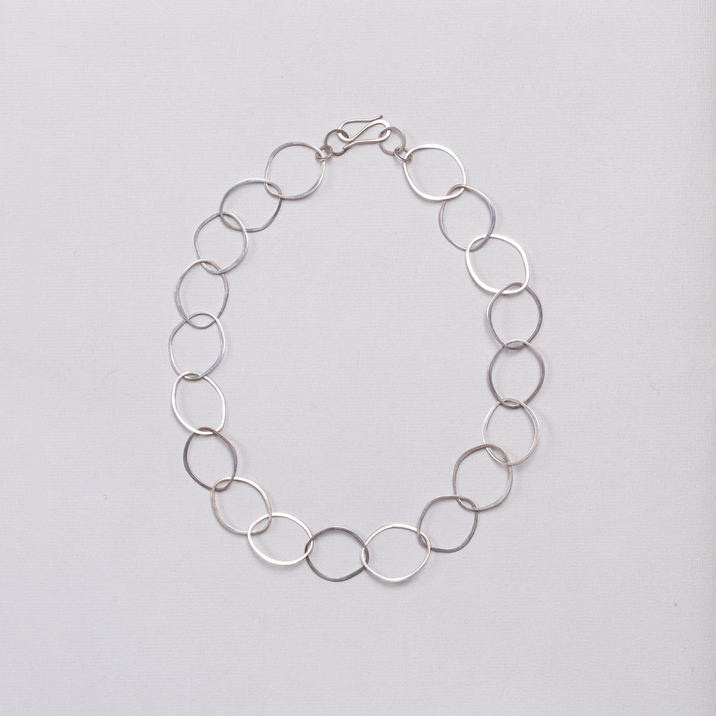Sterling Silver Small Oval Necklace