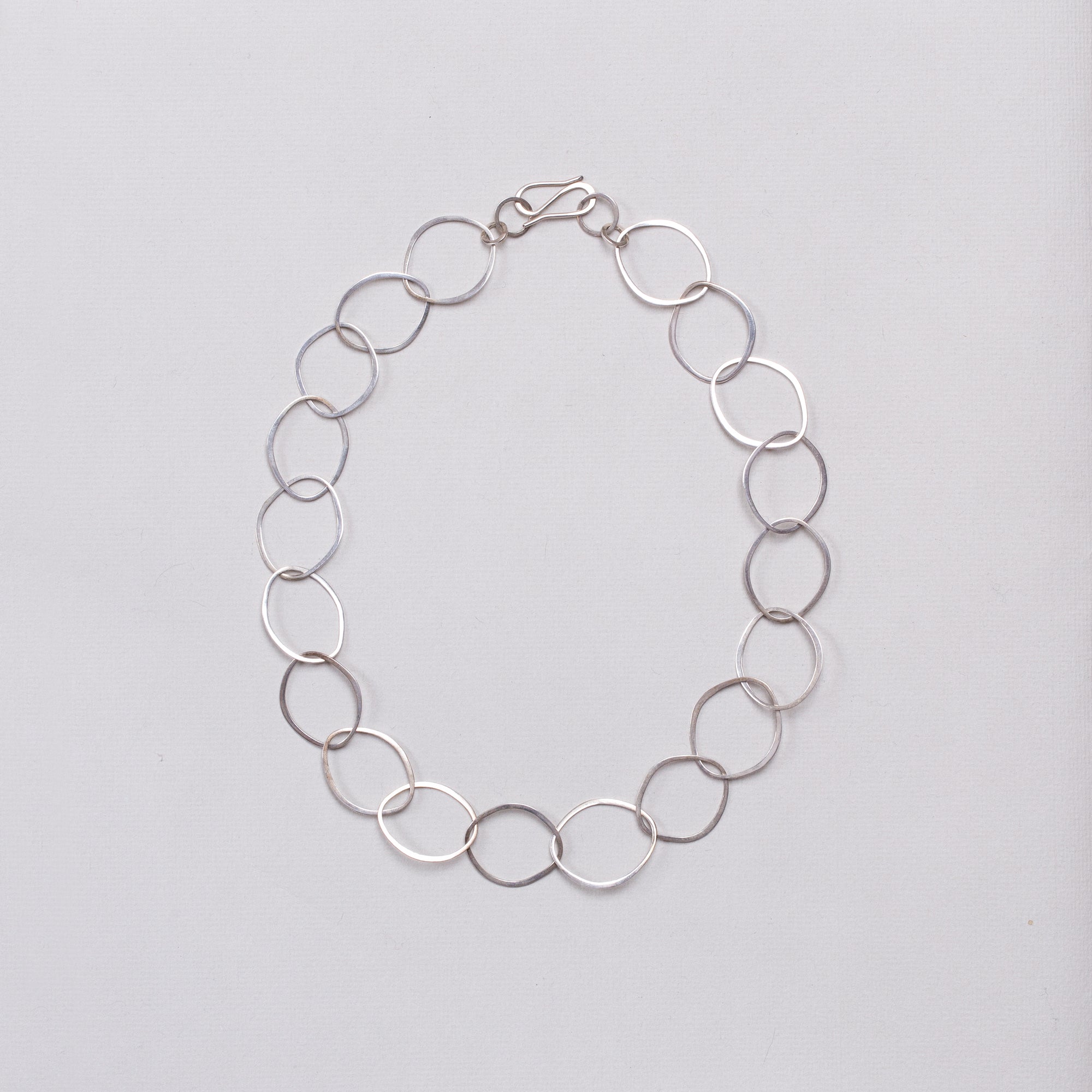 Sterling Silver Small Oval Necklace