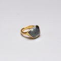22ct Gold Ring with Aquamarine