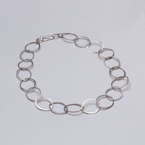 Sterling Silver Small Oval Necklace