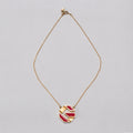 Vintage Givenchy Red Enamel Necklace