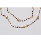Long Gold-plated Chain Necklace with Amethyst