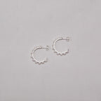Pearl Stud Hoop Earrings
