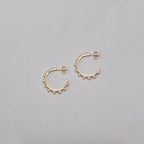 Pearl Stud Hoop Earrings