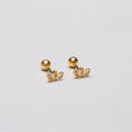 Gold-plated and Silver Petal Stud Cartilage Earring