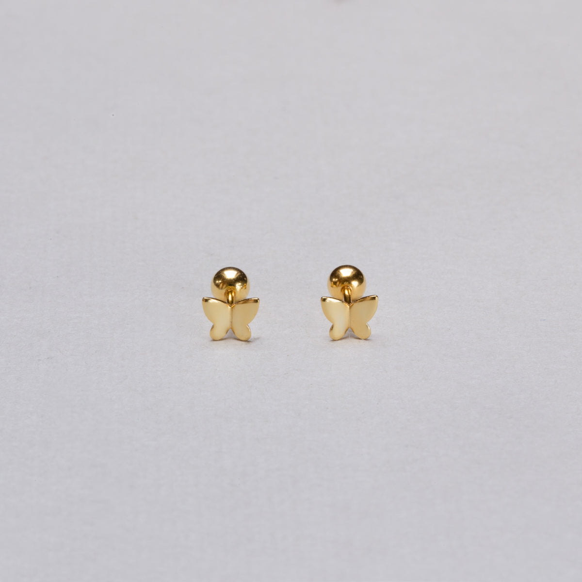 Gold-plated and Silver Butterfly Stud Cartilage Earring