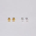 Gold-plated and Silver Butterfly Stud Cartilage Earring