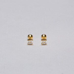 Gold-plated Flower Stud Cartilage Earring