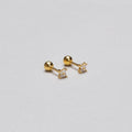 Gold-plated Zirconia Flower Stud Cartilage Earring