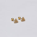 Gold-plated Triangle Stud Cartilage Earring
