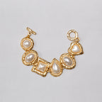Vintage Gold Textured Bracelet