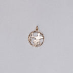 Vintage Sagittarius Charm Pendant with Black Diamonds