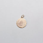Vintage Gold Madonna Pendant with Black Diamonds