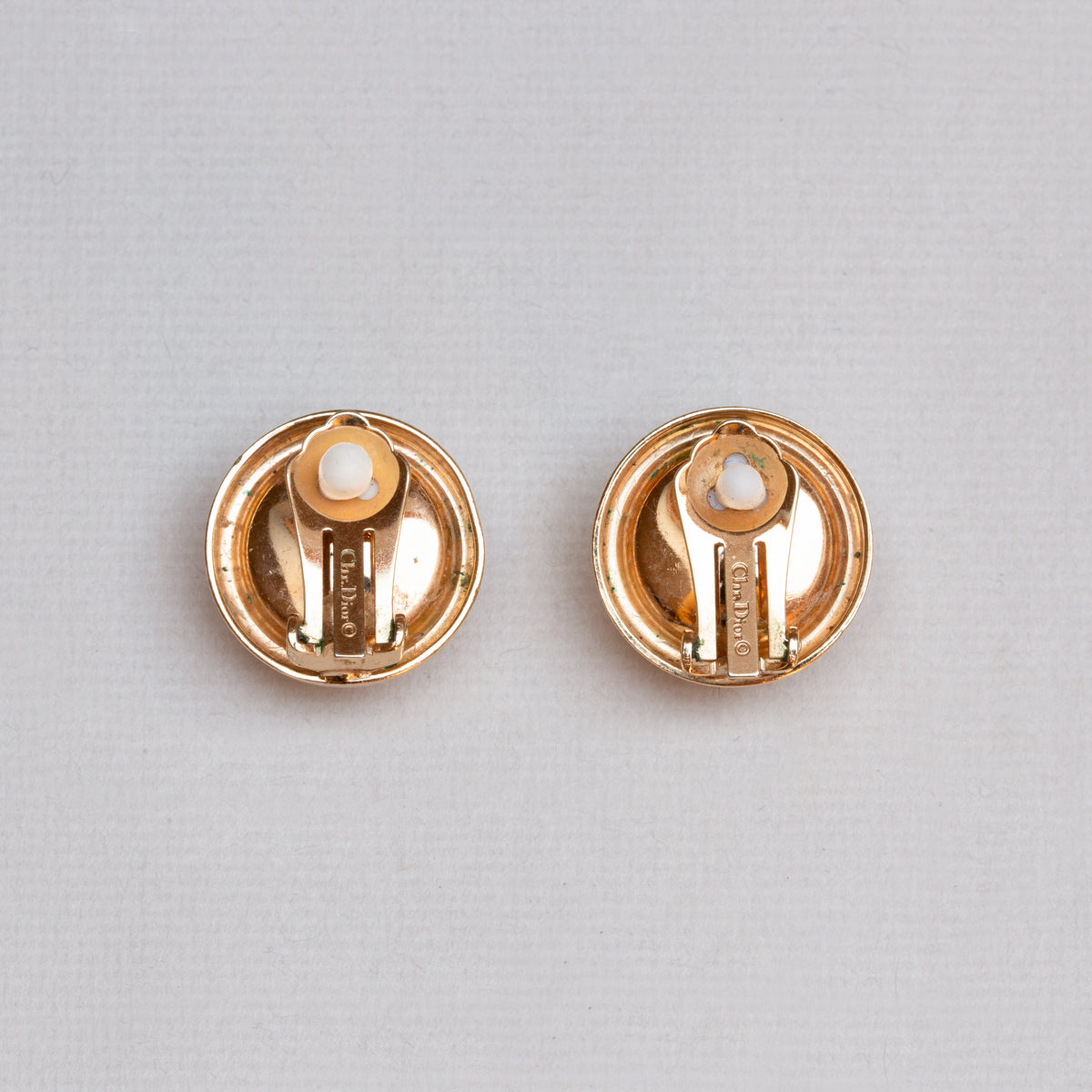 Vintage Christian Dior Clip-on Earrings with Pearls