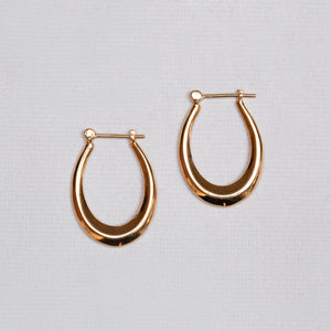 Gold-Plated Silver Oval Hoops