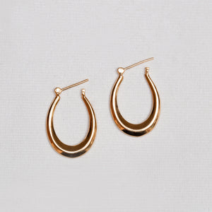 Gold-Plated Silver Oval Hoops