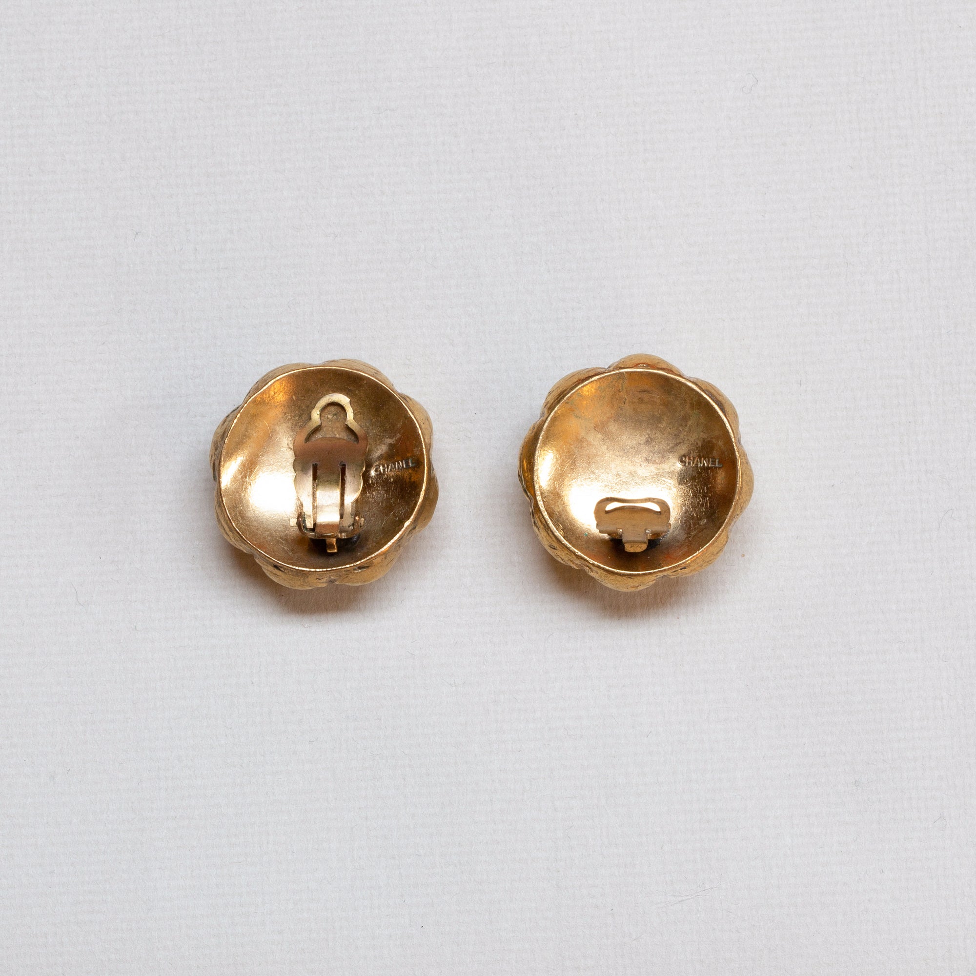 Vintage Chanel Gold Clip-on Earrings