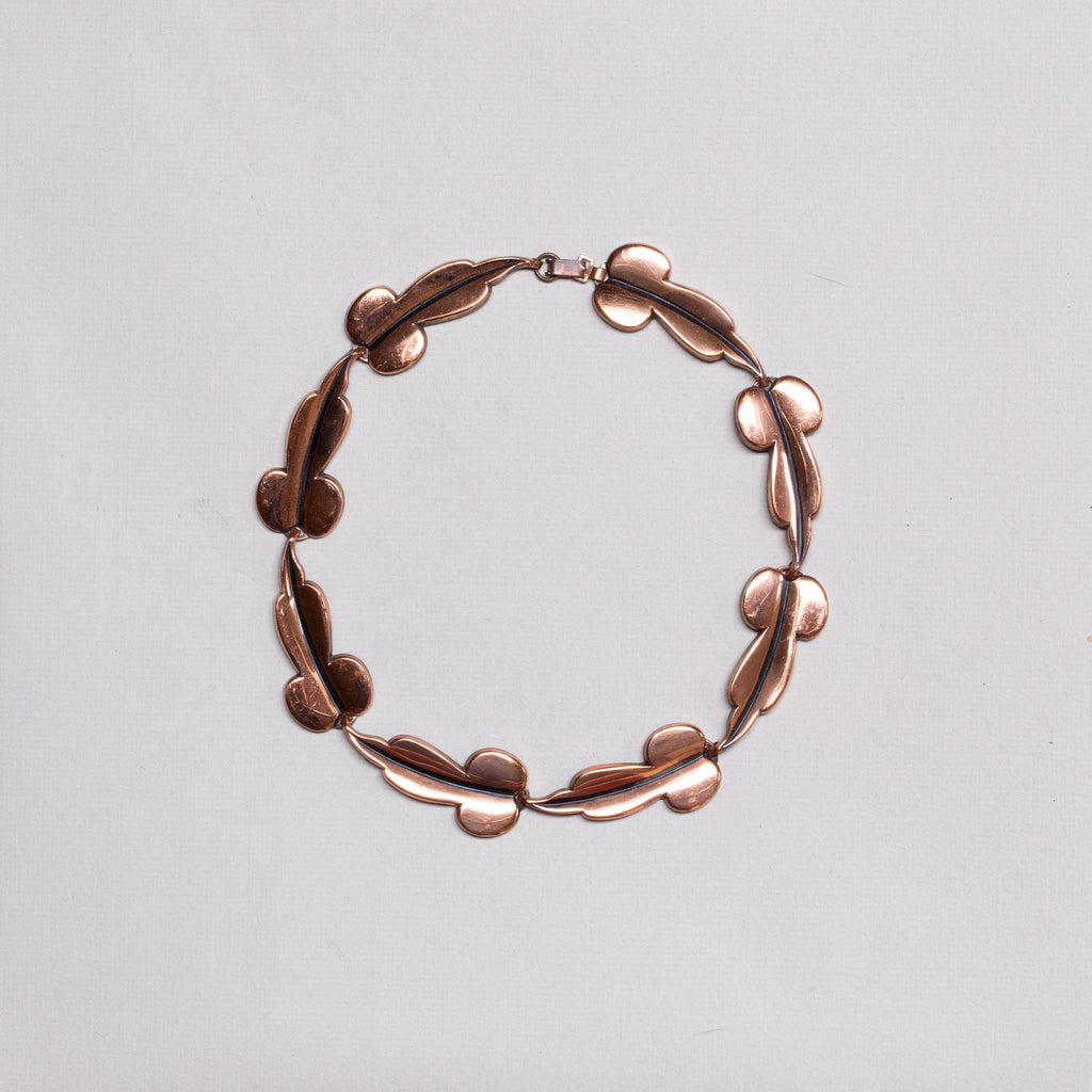 Vintage Copper Leaf Necklace