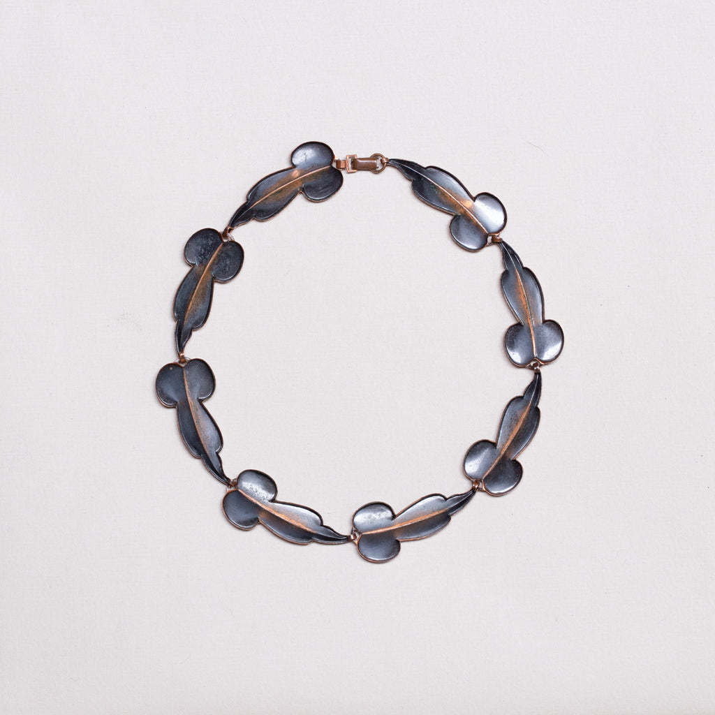 Vintage Copper Leaf Necklace