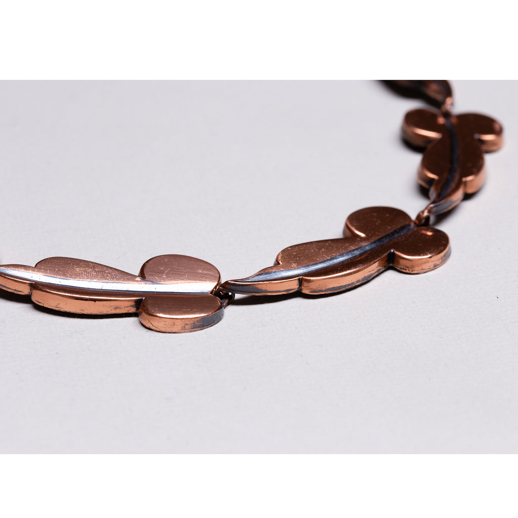 Vintage Copper Leaf Necklace