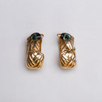 Vintage Braided Gold Clip-on Earrings