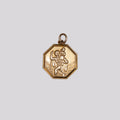 Vintage Octagonal Gold St. Christopher Pendant