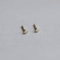 felt diamond blob stud earrings