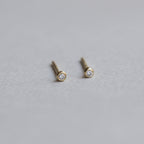 felt diamond blob stud earrings