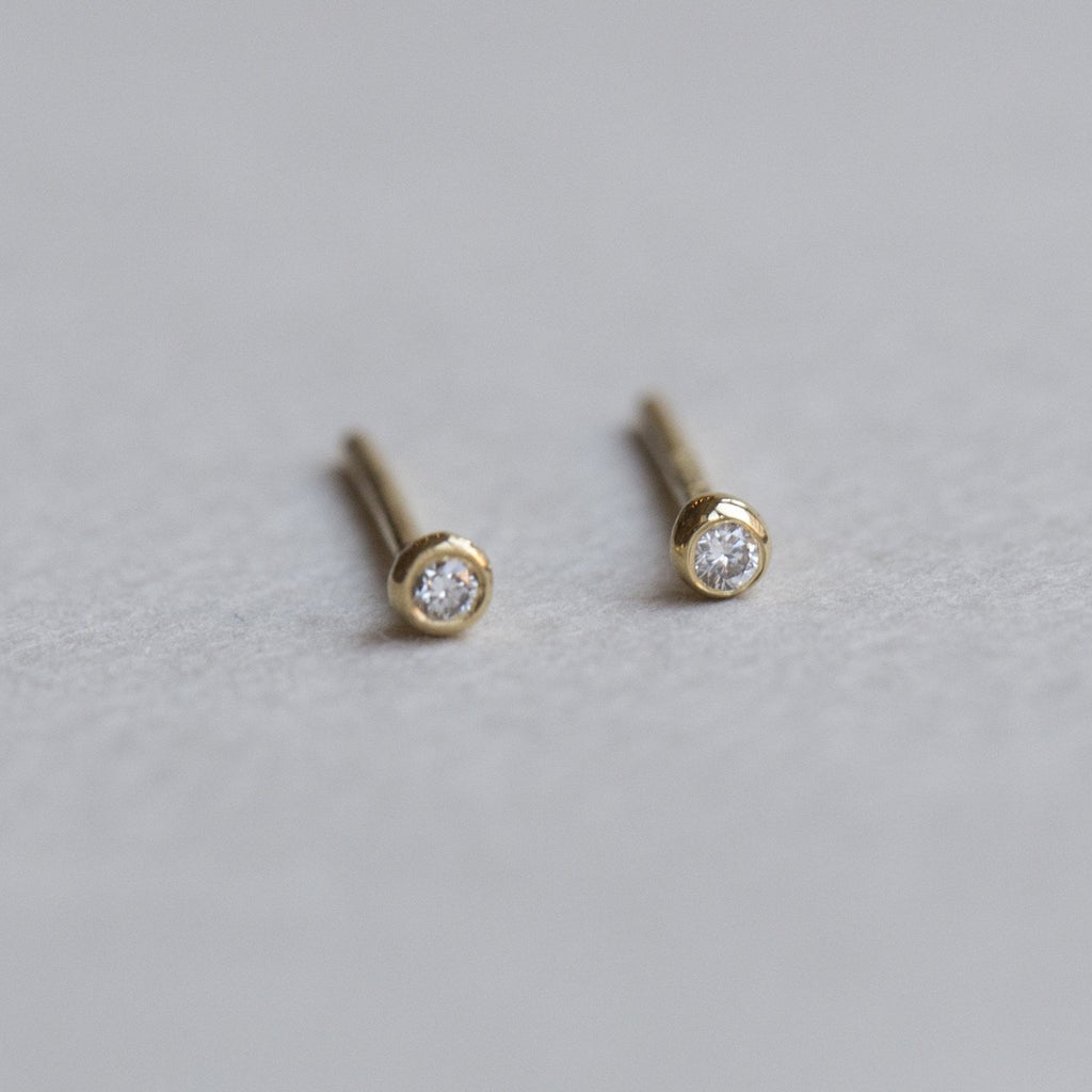 diamond blob stud earrings from felt's Blob Range also available at feltlondon.com