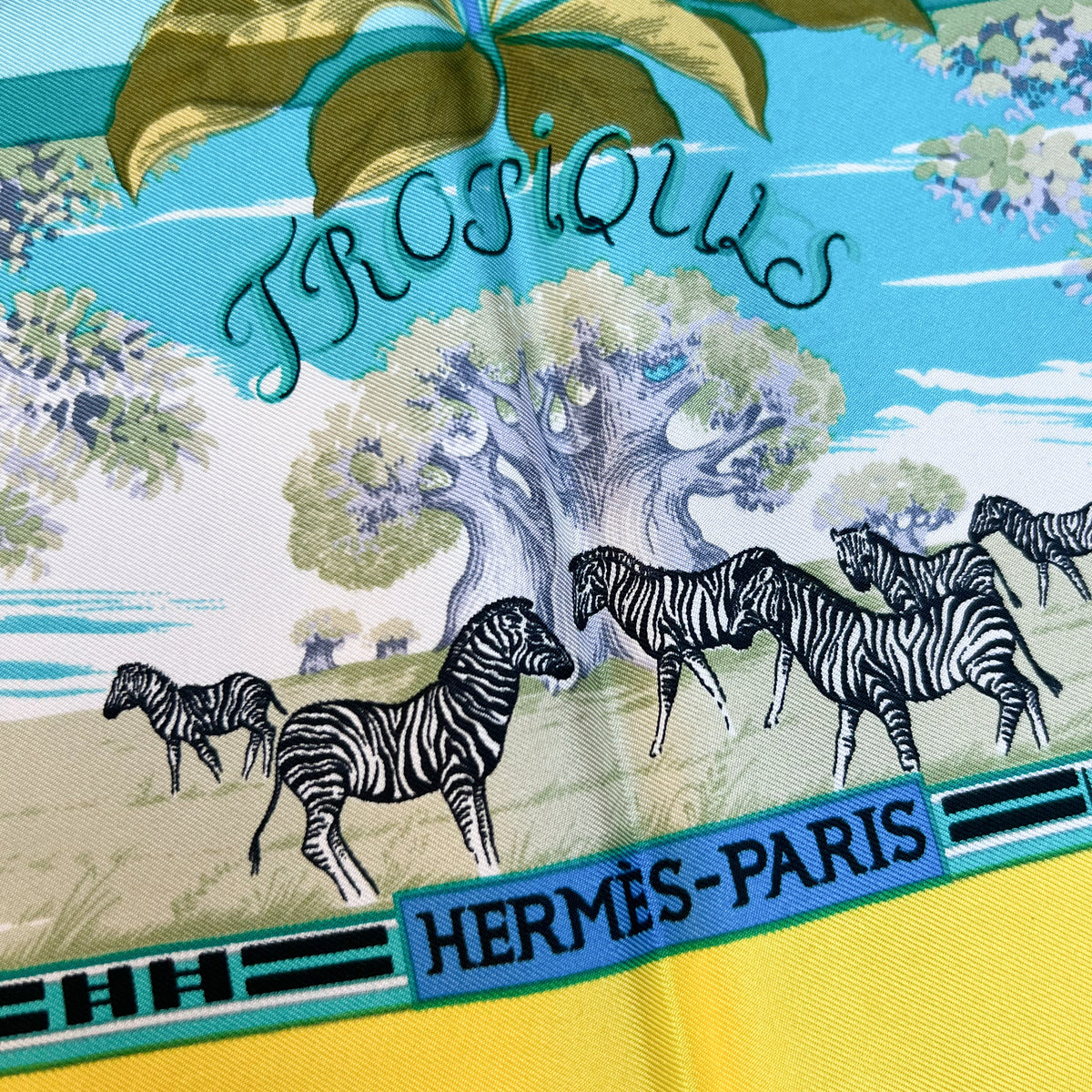 Vintage Hermes Silk Scarf "Tropiques"