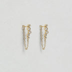 Constellation Gold Chain Diamond Stud Earrings