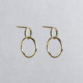 Gold Double Circle Studs