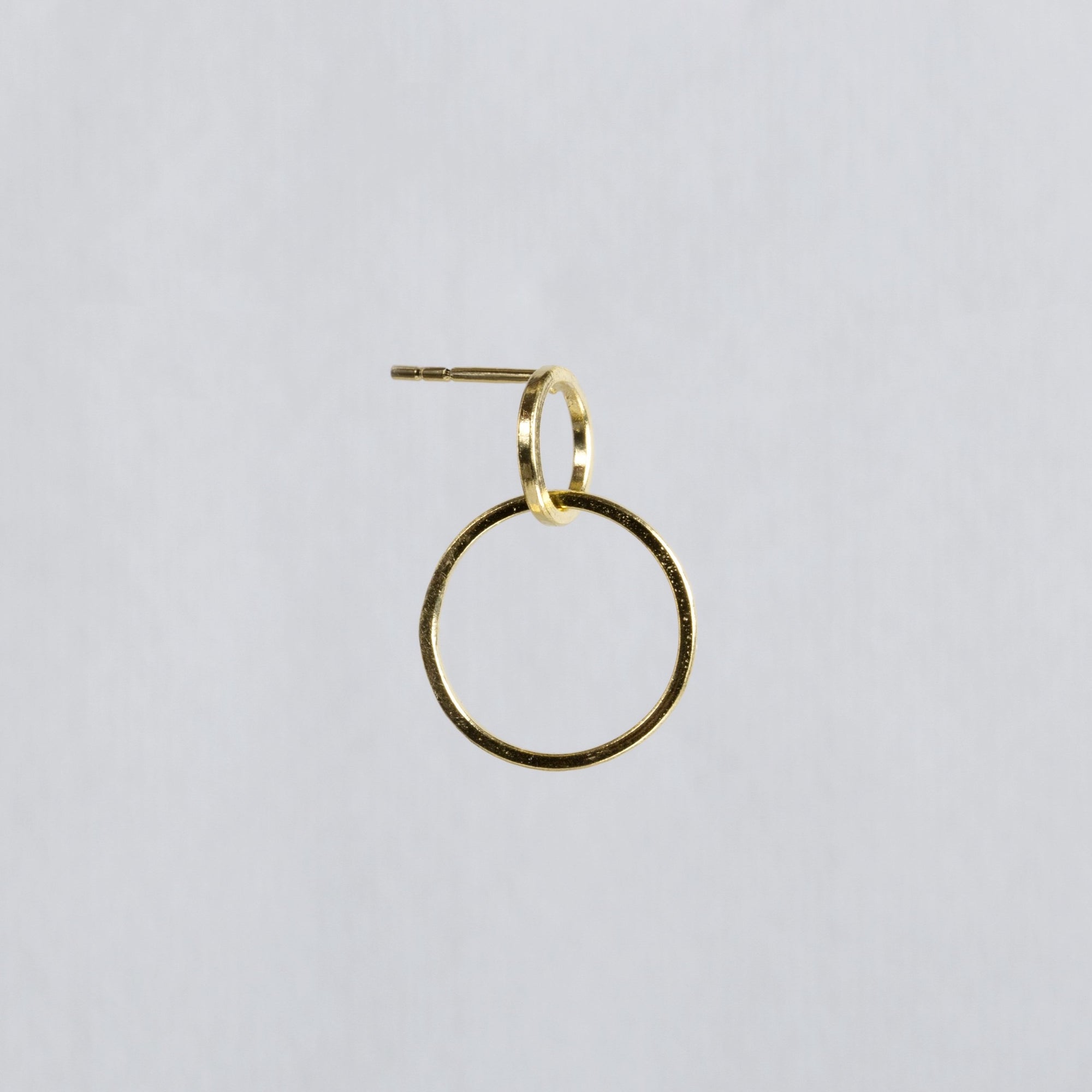 Gold Double Circle Studs
