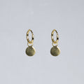 Charmed Hoop Earrings - Disc in yellow gold